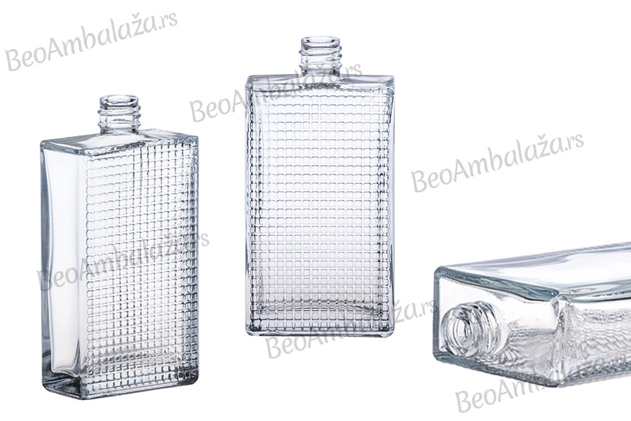 Četvrtasta bočica za parfeme 100mL sa reljefom (18/415)