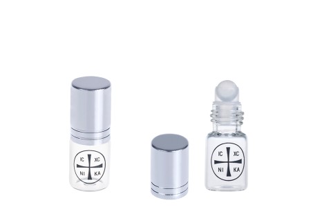 Staklena roll-on bočica 3mL sa krstom i srebrnim zatvaračem - 6 kom-grupa_slika