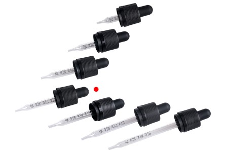 Pipeta od 20mL sa špicastim vrhom, sigurnosnim CRC zatvaranjem, mernim oznakama za zapreminu, pogodna za elektronske cigarete (crni zatvarač – crna MAT gumica) - pojedinačno pakovanje-grupa_slika