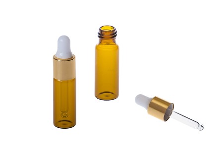 Braon bočica 5mL sa pipetom, u zlatnoj boji-slika_proizvoda