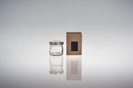 Kartonska kutija 45x45x65mm sa prozorom, u dezenu drveta, za teglice za kreme od 30mL i 40mL - 50 kom-grupa_slika