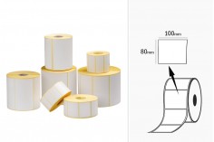 Етикете за термички трансфер (МАТ), папир, ролне 100к80 мм - 1000 ком