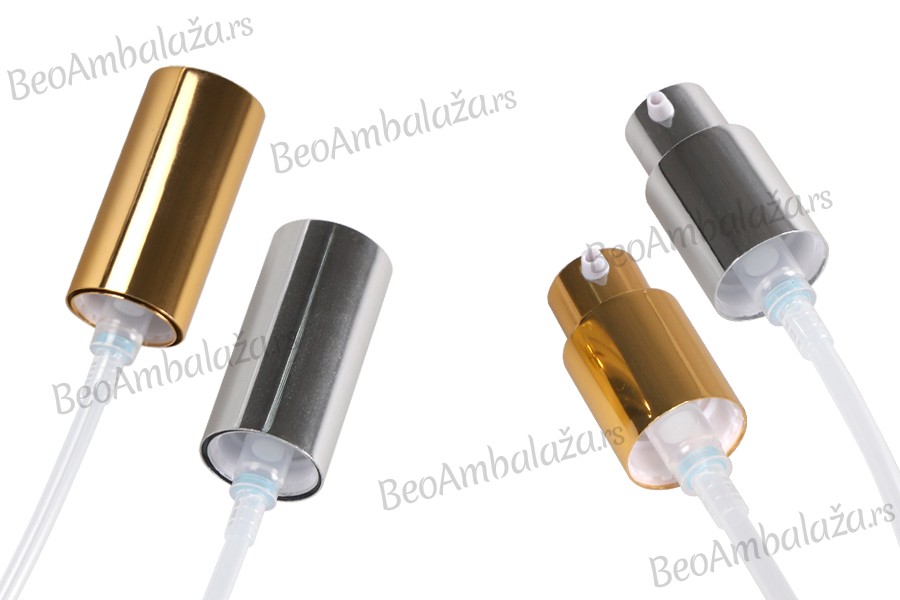 Aluminijumska pumpica PP18 za kreme sa spoljnom oprugom, više boja Aluminijumska pumpica PP18 za kreme sa spoljnom oprugom, više boja
