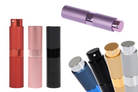Staklena flašica 8mL sa sprejom za parfem u aluminijumskoj futroli-grupa_slika