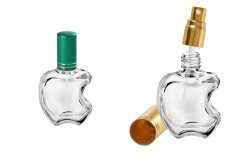 Bočica za parfeme 10mL, u obliku jabuke sa sprejom, sa aluminijumskim zatvaračem u više boja