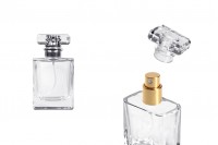 Staklena parfemska bočica 50mL providna sa sprejom i poklopcem