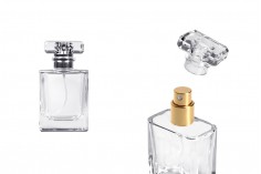 Staklena parfemska bočica 50mL providna sa sprejom i poklopcem
