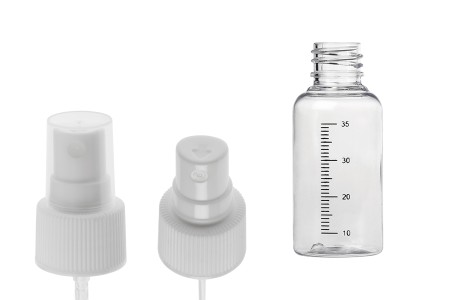 Providna plastična flašica 35mL sa mernim oznakama, sprejom i zatvaračem - 12 kom-grupa_slika