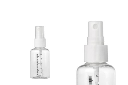 Plastična flašica 50mL sa sprejom i mernim oznakama, za parfeme - 12 komada-1