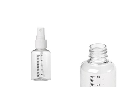 Plastična flašica 50mL sa sprejom i mernim oznakama, za parfeme - 12 komada-2