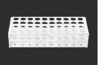 Пластични сталак за цеви 278к110к60 мм у белој боји - 40 места (отвор отвора 22 мм)
