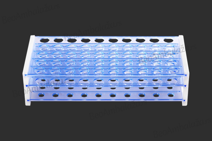 Plastični stalak 251x107x68 mm – 50 mesta (prečnik otvora 16 mm)