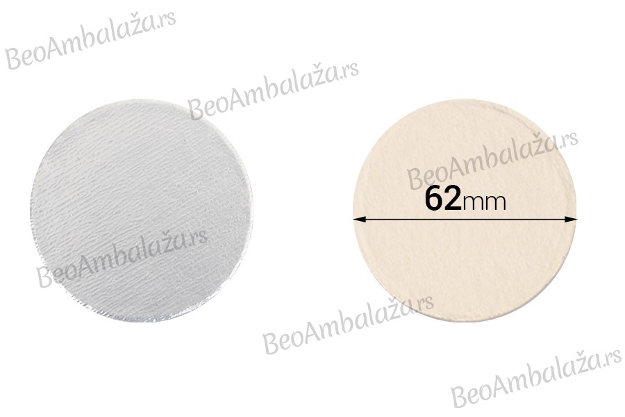 Zaptivka na indukciono lepljenje (induction sealing) 62mm - paket od 100 kom Zaptivka na indukciono lepljenje (induction sealing) 62mm - paket od 100 kom
