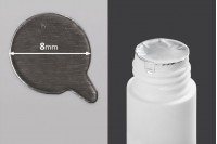 Srebrna samolepljiva aluminijumska zaptivka 8mm - 180 kom