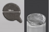 Srebrna samolepljiva aluminijumska zaptivka 18mm - 50 kom