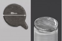 Srebrna samolepljiva aluminijumska zaptivka 20mm - 105 kom