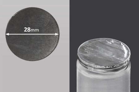 Srebrna samolepljiva aluminijumska zaptivka 28mm - 32 kom-slika_proizvoda