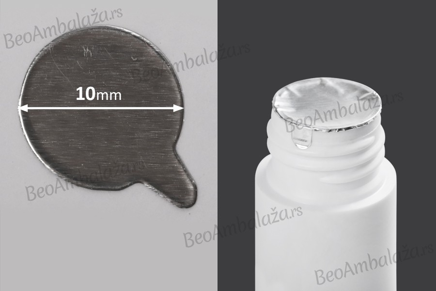 Srebrna samolepljiva aluminijumska zaptivka 10mm - 160 kom