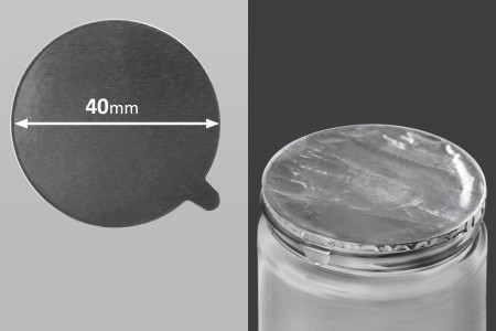 Srebrna samolepljiva aluminijumska zaptivka 40mm - 36 kom-slika_proizvoda