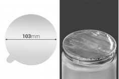 Srebrna samolepljiva aluminijumska zaptivka 103mm - 3 kom