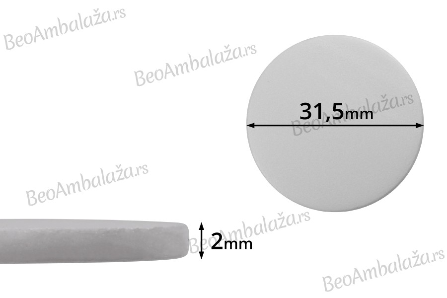 Beli penasti PE međupoklopac 31,5 mm- 100kom