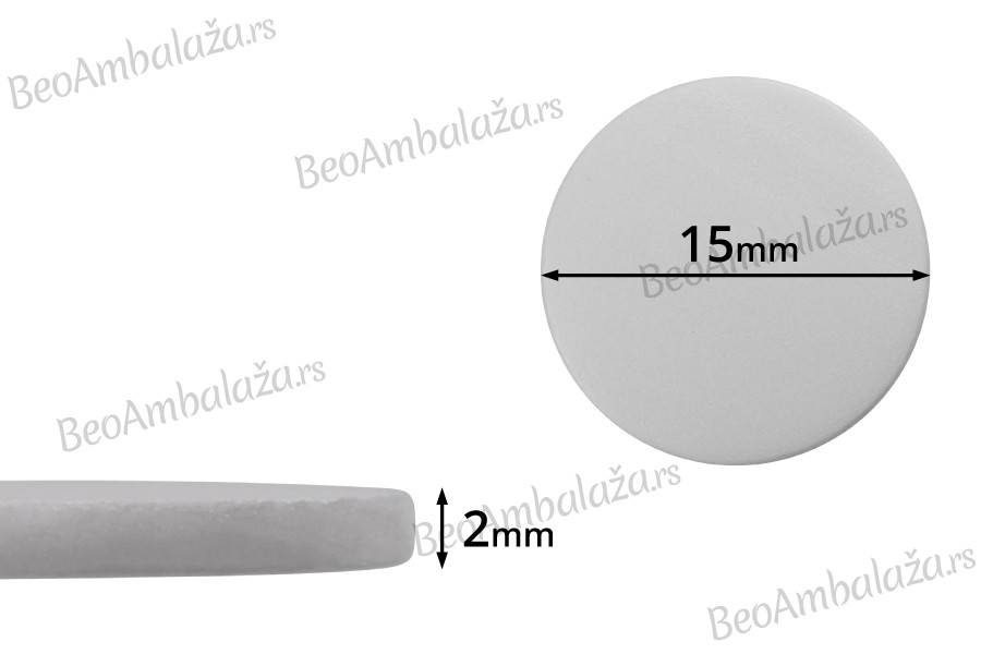 Beli penasti PE međupoklopac 15mm- 100kom