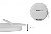 Beli plastični PE međupoklopac (46,2 mm)