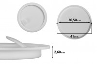 Beli plastični PE međupoklopac (41 mm)