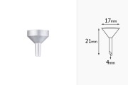 Aluminijumski levak u MAT srebrnoj boji sa prečnikom 17 mm (u donjem delu 4 mm)