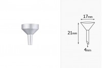 Aluminijumski levak u MAT srebrnoj boji sa prečnikom 17 mm (u donjem delu 4 mm)