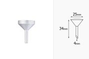 Aluminijumski levak u MAT srebrnoj boji sa prečnikom 25 mm, donji deo 4mm