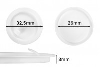Plastičan PE beli međupoklopac 32,5mm, za tegle od 30mL
