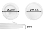 Plastičan PE beli međupoklopac 36,3mm, za tegle od 50mL