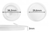 Plastičan PE beli međupoklopac 36,3mm, za tegle od 50mL