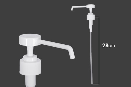 Plastična bela pumpica 28/410 sa sigurnosnim mehanizmom-2