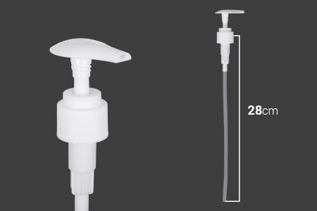 Plastična bela pumpica 24/410 za kreme sa zaštitnim mehanizmom-dimenzije_slike