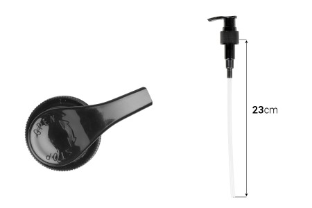 Plastična crna pumpica 24/410 za kreme sa zaštitnim mehanizmom-dimenzije_slike
