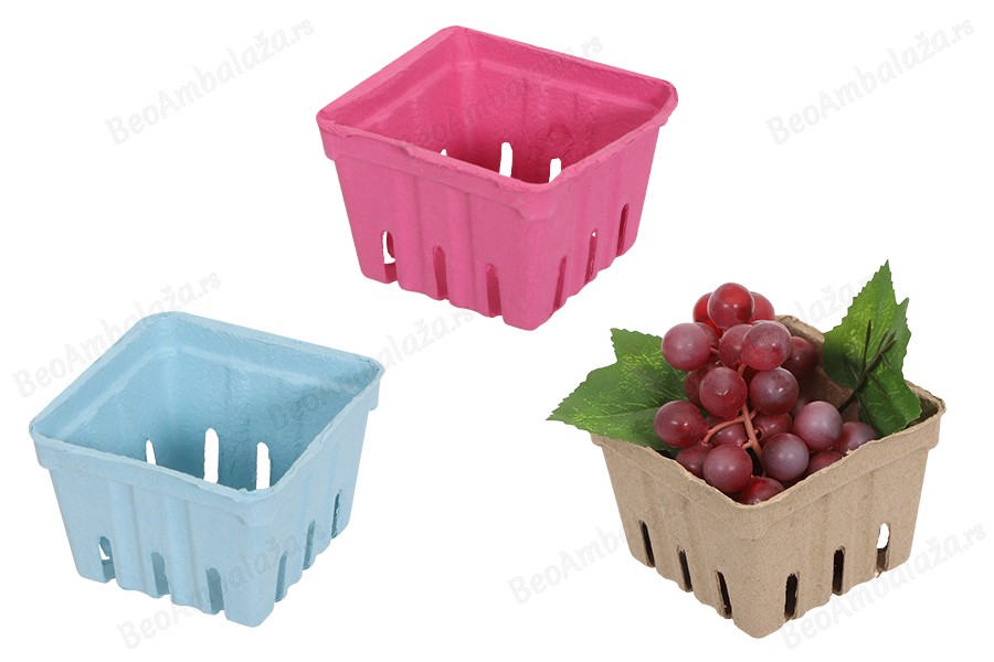 Korpa 110x110x75 mm  u boji, od recikliranog papira-