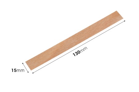 Drveni fitilj 15x130 mm sa metalnom osnovom za sveće - 25 kom-2