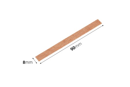 Drveni fitilj 8x90mm sa metalnom osnovom za sveće - 25 kom-2