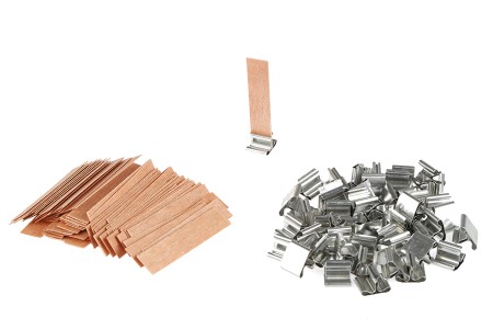 Drveni fitilj 13x60 mm sa metalnom osnovom za sveće - 25 kom-3
