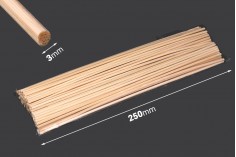 Ratan drveni štapići 3x250 mm za osveživač prostora- 100kom