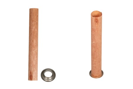 Drveni cilindrični fitilj 15x120 mm sa metalnom osnovom za sveću - 25 kom-1