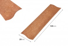 Drveni fitilj 20x120 mm sa metalnom osnovom za sveće - 25 kom
