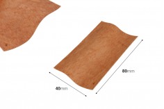 Drveni fitilj 40x80 mm sa metalnom osnovom za sveće - 25 kom