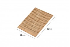 Drveni fitilj 70x90 mm sa metalnom osnovom za sveće - 5 kom