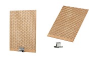 Drveni fitilj 70x90 mm sa metalnom osnovom za sveće - 5 kom