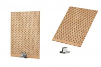 Drveni fitilj 70x90 mm sa metalnom osnovom za sveće - 5 kom