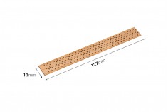 Drveni fitilj 13x127 mm sa metalnom osnovom za sveće - 25 kom