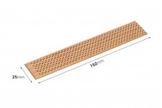 Drveni fitilj 25x152 mm sa metalnom osnovom za sveće - 5 kom